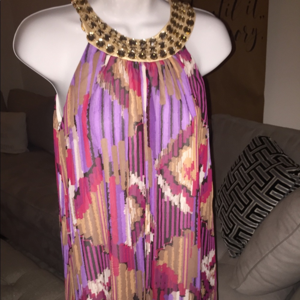 AUW dress never worn abstract print.